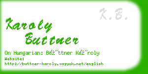 karoly buttner business card